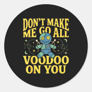 Mardi Gras New Orleans Witch Voodoo Doctor Voodoo Classic Round Sticker