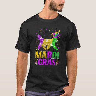 Mardi Gras Newfoundland Dog Lover Carnival Jester T-Shirt
