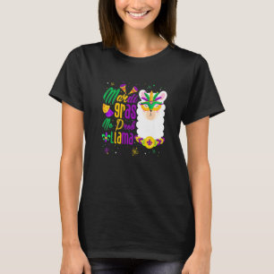 Mardi Gras No Prob Llama Funny Mardi Gras Carnival T-Shirt