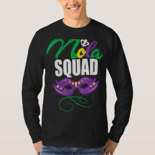 Mardi Gras Nola Squad New Orleans Louisiana Beads  T-Shirt