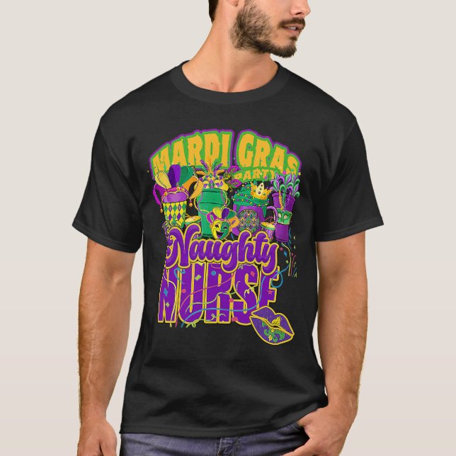 Mardi Gras Nurse costume 2023 Jester Louisiana par T-Shirt (Front)