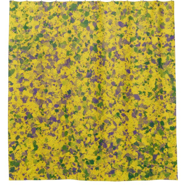 Mardi Gras Oil Abstract Shower Curtain (Front)
