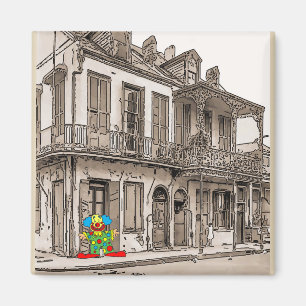 Mardi Gras on Desire St Magnet