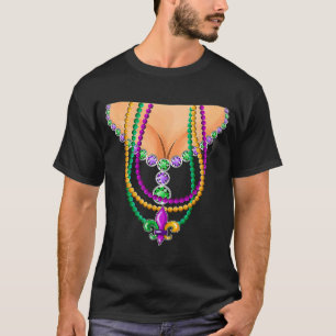 Mardi Gras Outfit Costume Mask Beads For Womens Gi T-Shirt