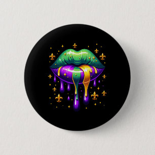 Mardi Gras Outfit Costume Men Women Mardi Gras Lip 6 Cm Round Badge