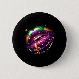 Mardi Gras Outfit Costume Men Women Mardi Gras Lip 6 Cm Round Badge