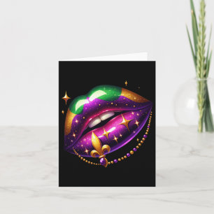 Mardi Gras Outfit Costume Men Women Mardi Gras Lip Card