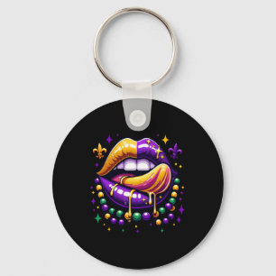 Mardi Gras Outfit Costume Men Women Mardi Gras Lip Key Ring