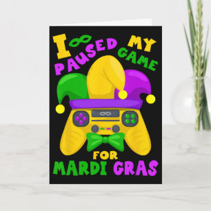 Mardi Gras Outfit For Men Kids And Gamer Video Gam Card