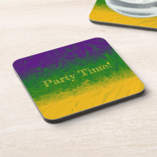 Mardi Gras Paint Coaster