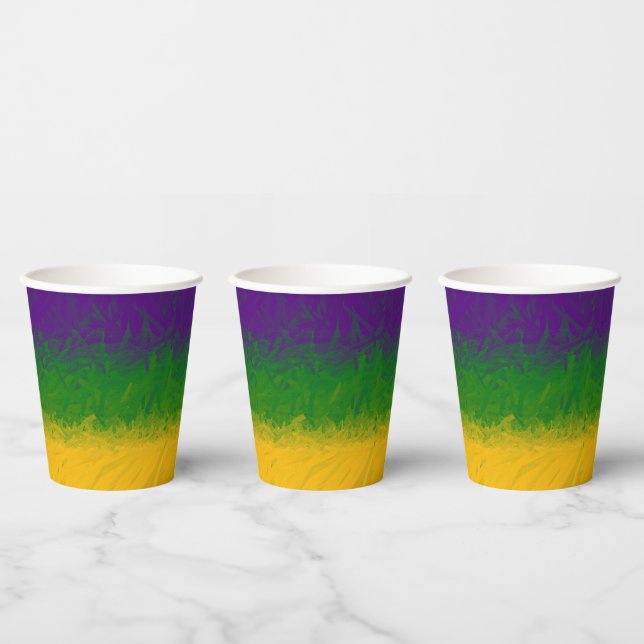 Mardi Gras Paint Paper Cups (Multi)