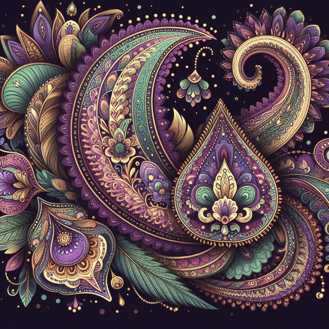 Mardi Gras paisley Fleur-de-lis  Cushion (Creator Uploaded)