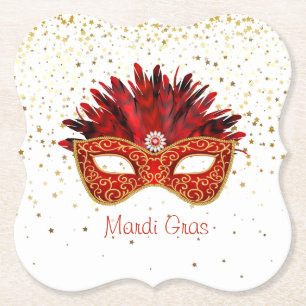 Mardi Gras Paper Coaster