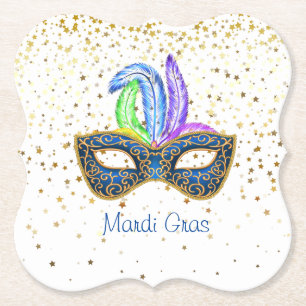 Mardi Gras Paper Coaster