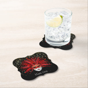 Mardi Gras Paper Coasters