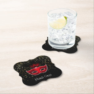 Mardi Gras Paper Coasters