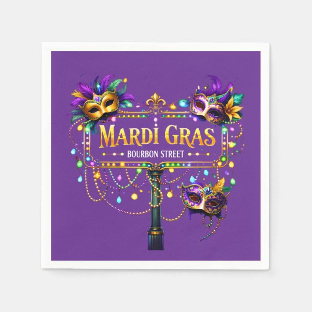 Mardi Gras Paper  Napkin (Front)