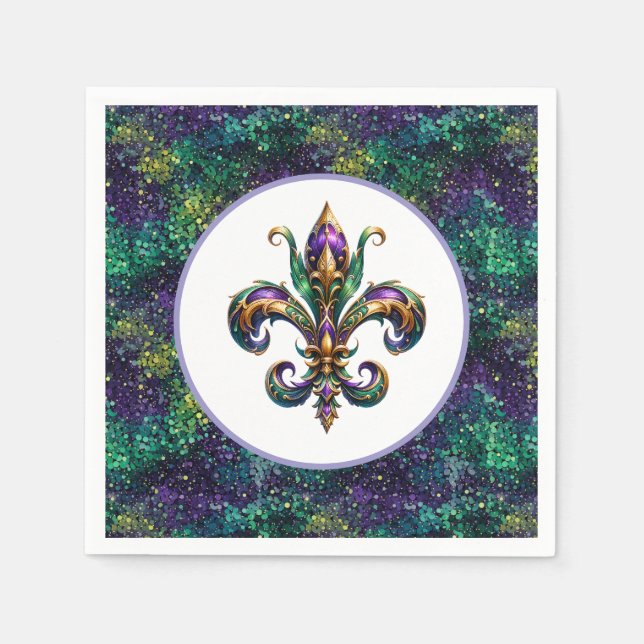Mardi Gras Paper  Napkin (Front)