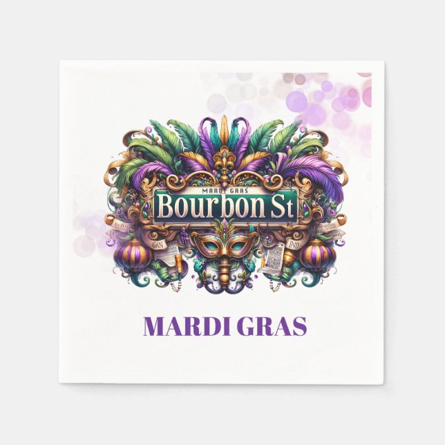 Mardi Gras Paper Napkins (Front)