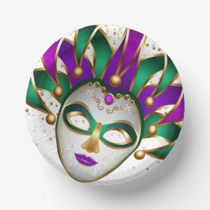 Mardi Gras  Paper Plate