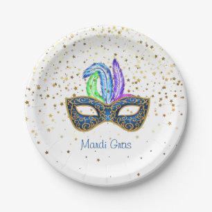 Mardi Gras Paper Plate
