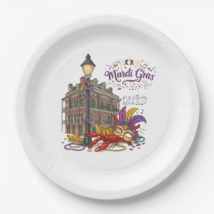 Mardi Gras Paper Plate