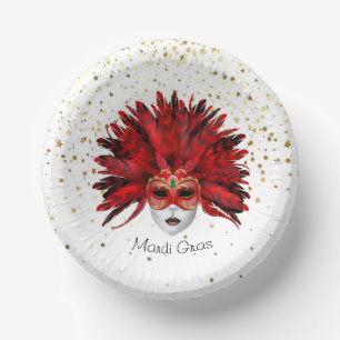Mardi Gras Paper Plate