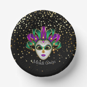 Mardi Gras Paper Plate