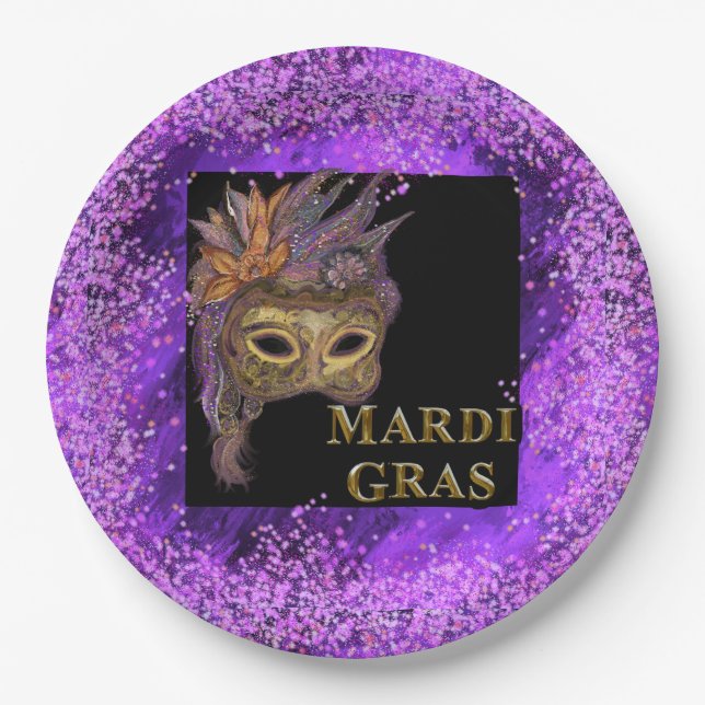 Mardi Gras Paper Plate (Front)