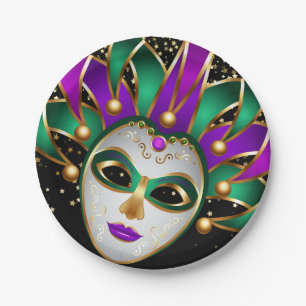 Mardi Gras Paper Plate