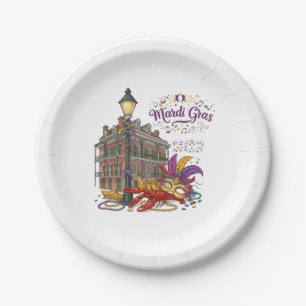 Mardi Gras Paper Plate