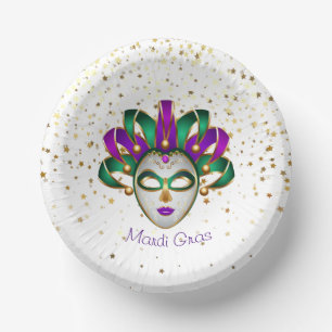 Mardi Gras  Paper Plate