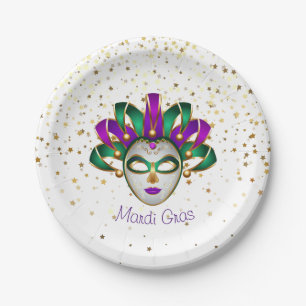 Mardi Gras  Paper Plate