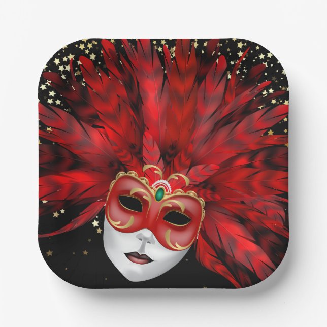 Mardi Gras Paper Plate (Front)