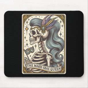 Mardi Gras Parade Tarot Card Witchy Skeleton Vinta Mouse Pad