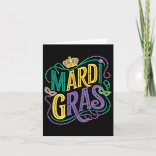 Mardi Gras Parade Womens Girls Party Graphic Card