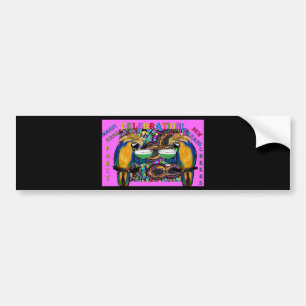 Mardi Gras Parrots Bumper Sticker