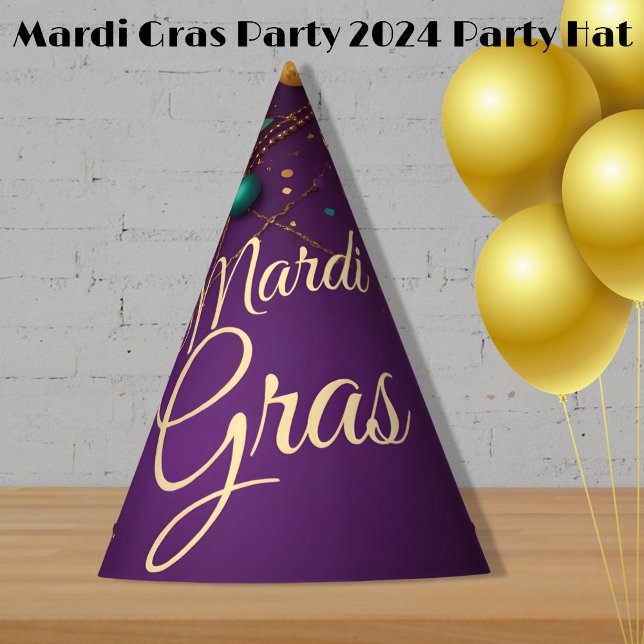 Mardi Gras Party 2024 Hat (Creator Uploaded)