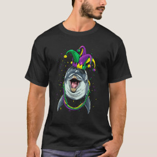 Mardi Gras Party Carnival Jester Dolphin Whale Dol T-Shirt