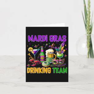 Mardi Gras Party Drinking Team Mardi Gras Party Cu Card