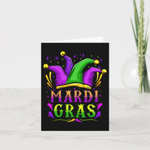 Mardi Gras Party Hat Gift  Card