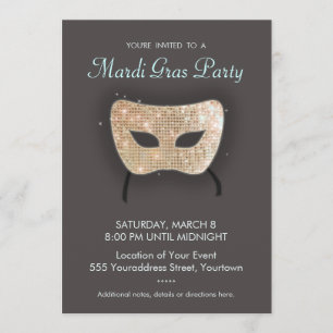 Mardi Gras Party Invitation