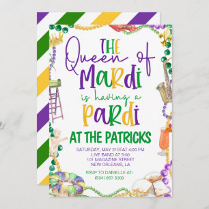 Mardi Gras Party Invitation