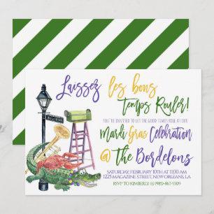 Mardi Gras Party Invitation