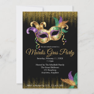 Mardi Gras Party Invitation