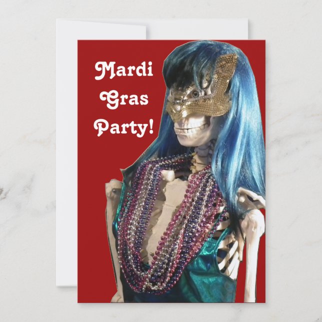Mardi Gras Party Invitation (Front)