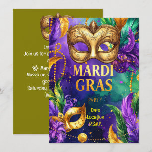 Mardi Gras Party – Let the Good Times Roll Invitation