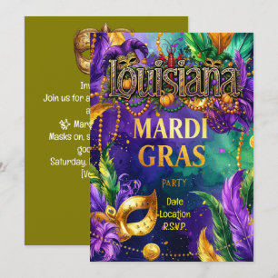 Mardi Gras Party – Lousiana Invitation