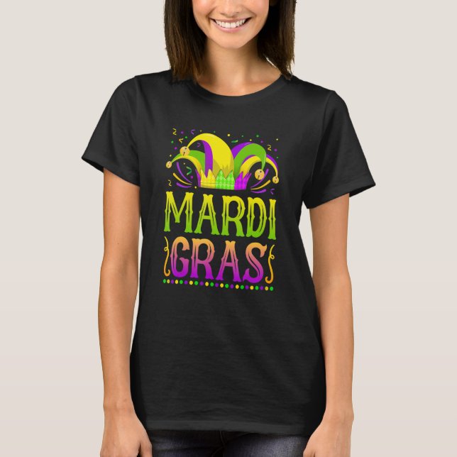 Mardi Gras Party Mask Costume Its Mardi Gras Yall  T-Shirt (Front)