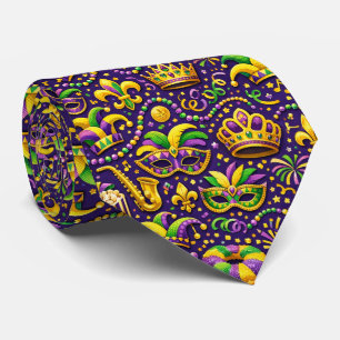 Mardi Gras Party Parade Necktie